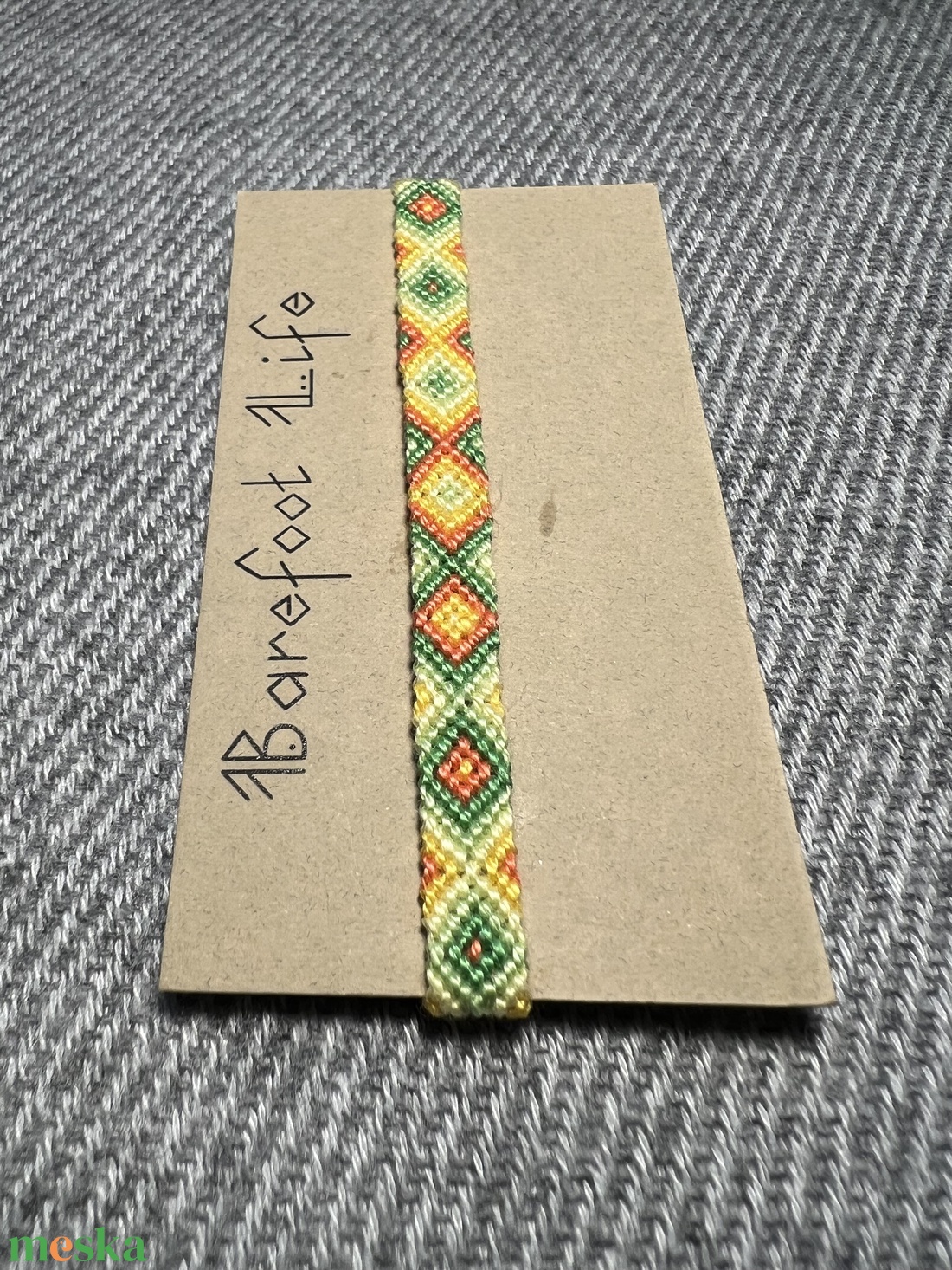 �Limonádé csomózott karkötő - ékszer - karkötő - fonott karkötő - Meska.hu