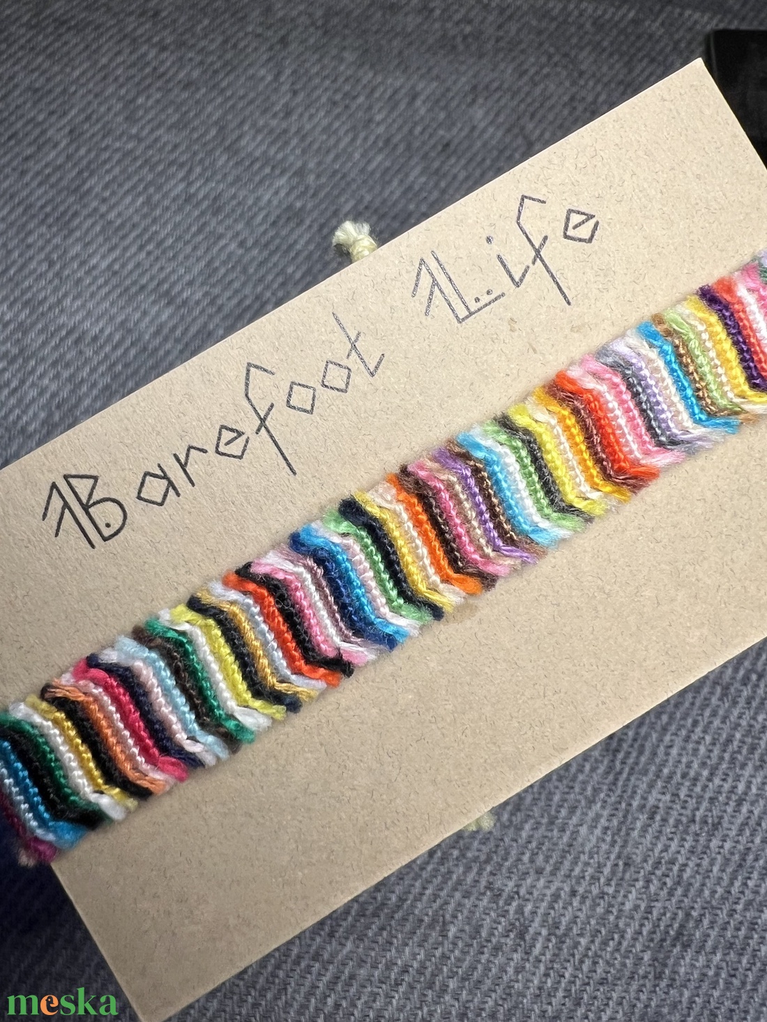 �Boho zero waste csomózott karkötő - ékszer - karkötő - fonott karkötő - Meska.hu