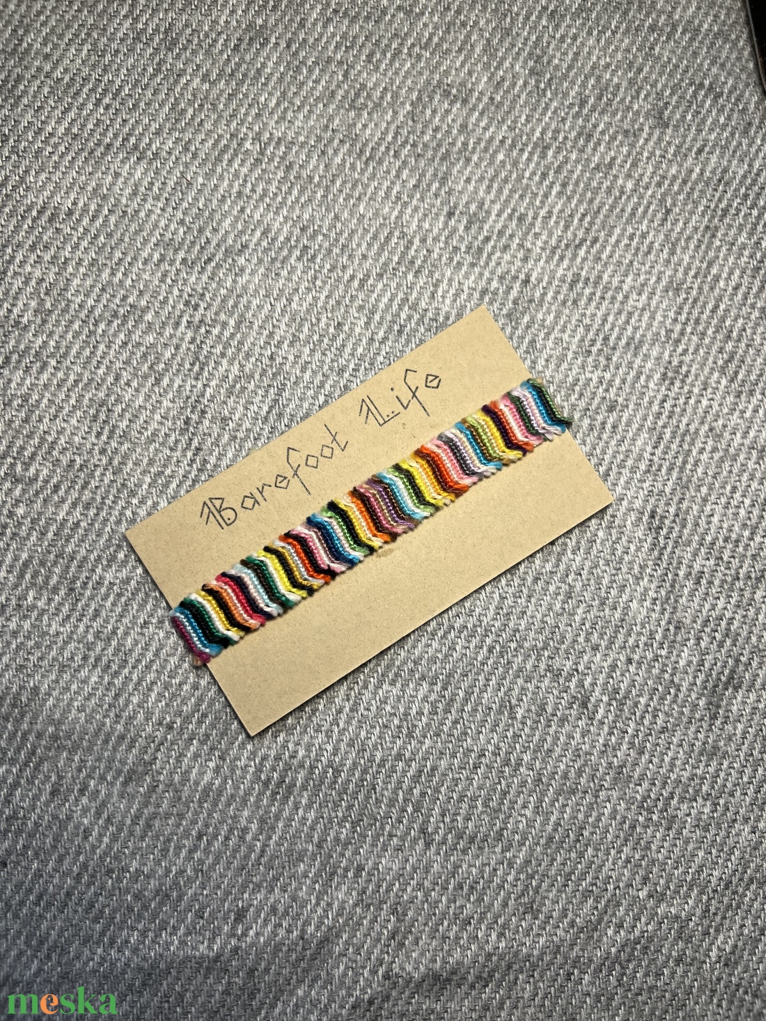 �Boho zero waste csomózott karkötő - ékszer - karkötő - fonott karkötő - Meska.hu