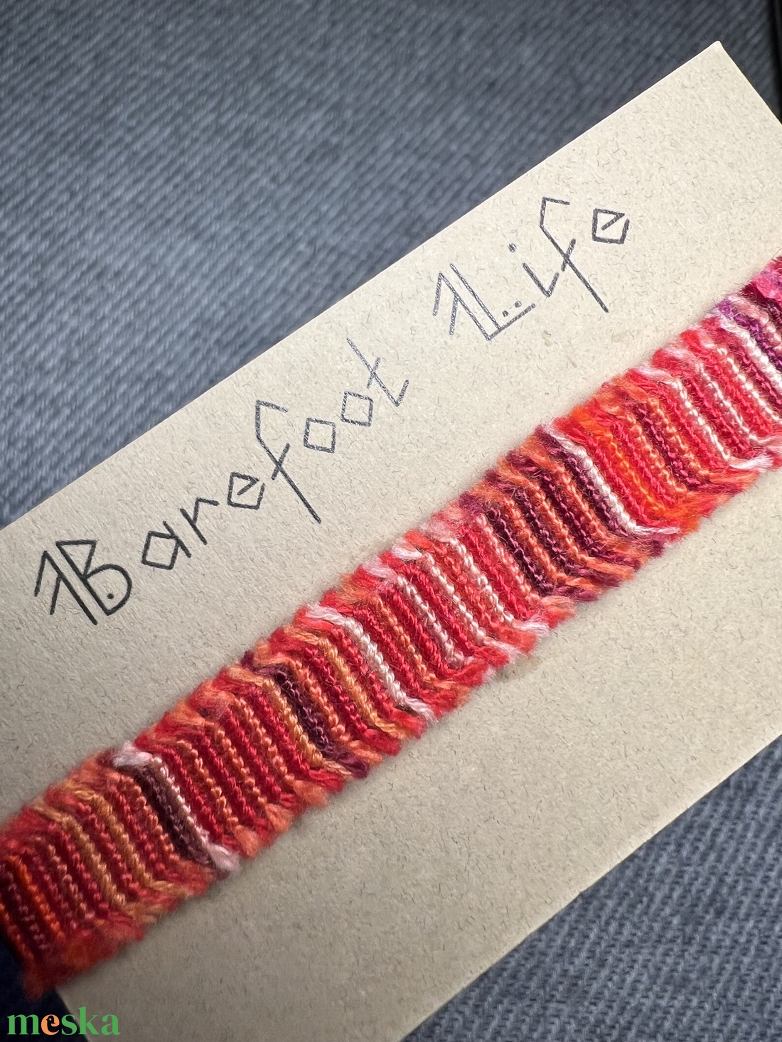 �Boho zero waste csomózott karkötő - ékszer - karkötő - fonott karkötő - Meska.hu