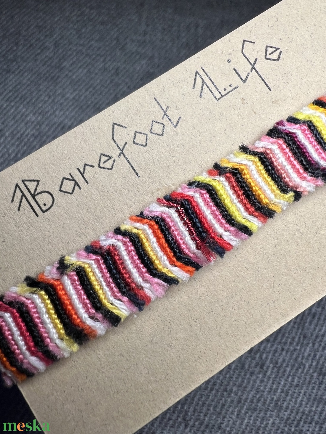 �Boho zero waste csomózott karkötő - ékszer - karkötő - fonott karkötő - Meska.hu