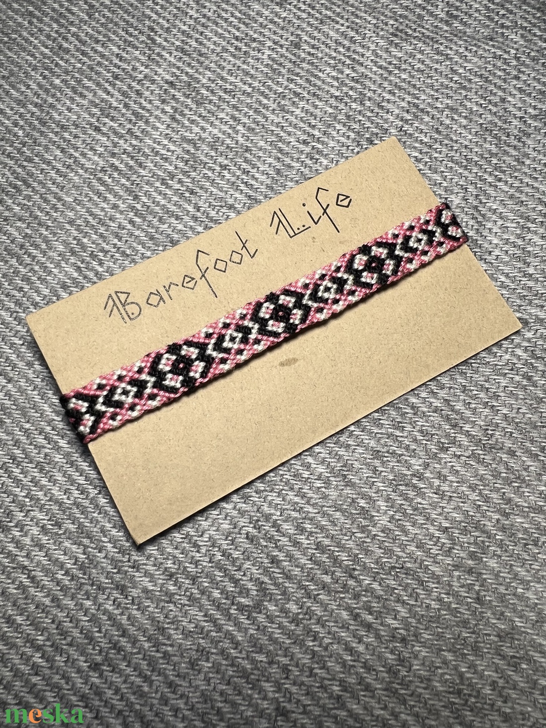 �Virágom csomózott karkötő - ékszer - karkötő - fonott karkötő - Meska.hu