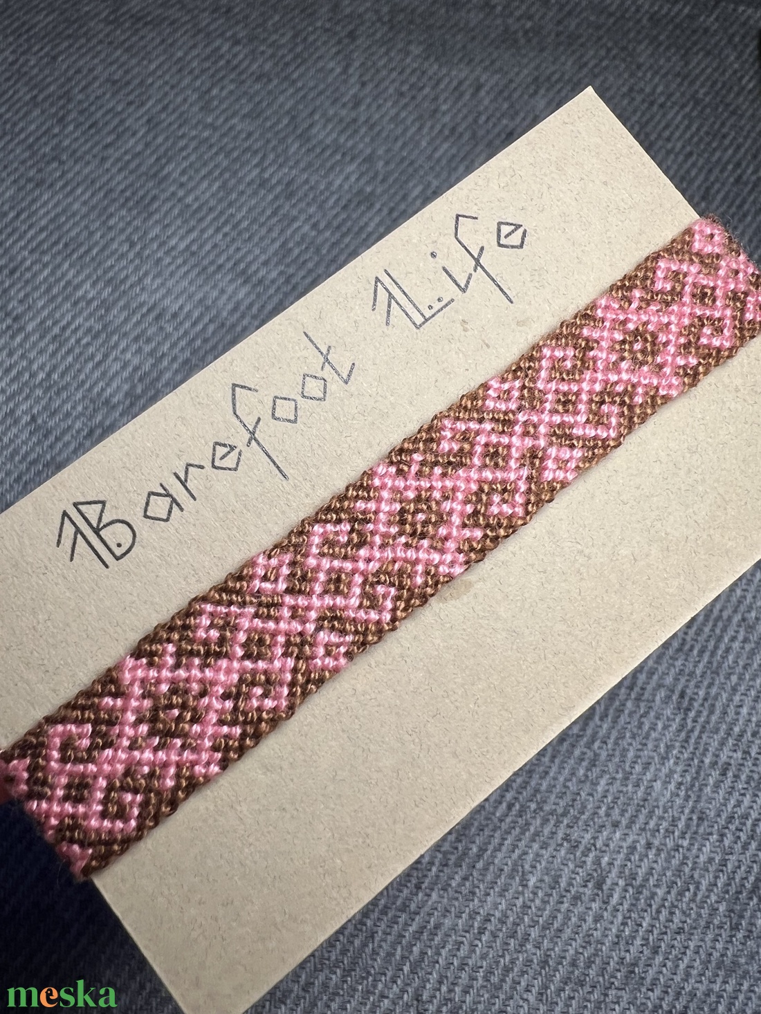 �Vintage rose csomózott karkötő - ékszer - karkötő - fonott karkötő - Meska.hu