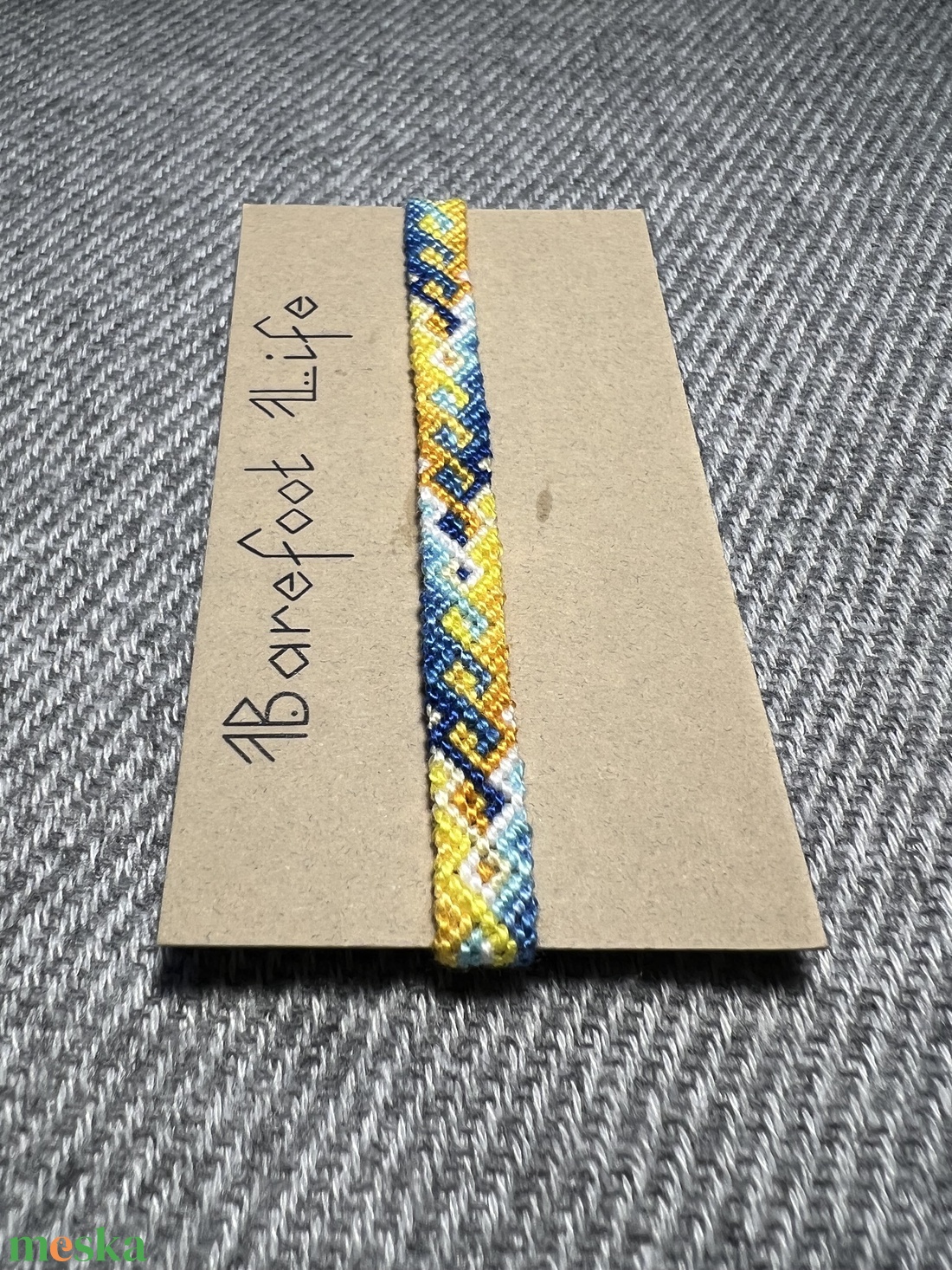 �Jeges citrom csomózott karkötő - ékszer - karkötő - fonott karkötő - Meska.hu