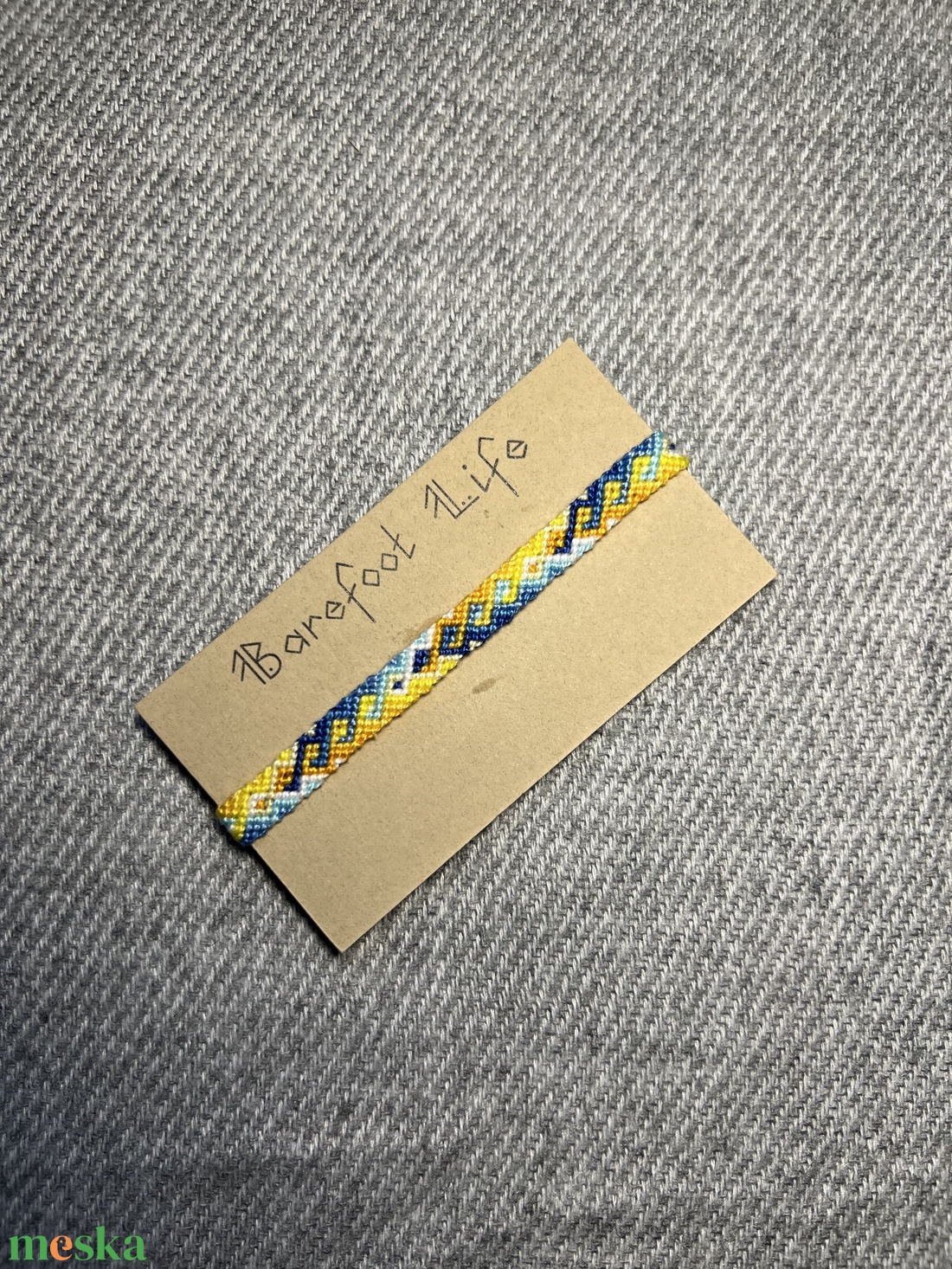 �Jeges citrom csomózott karkötő - ékszer - karkötő - fonott karkötő - Meska.hu