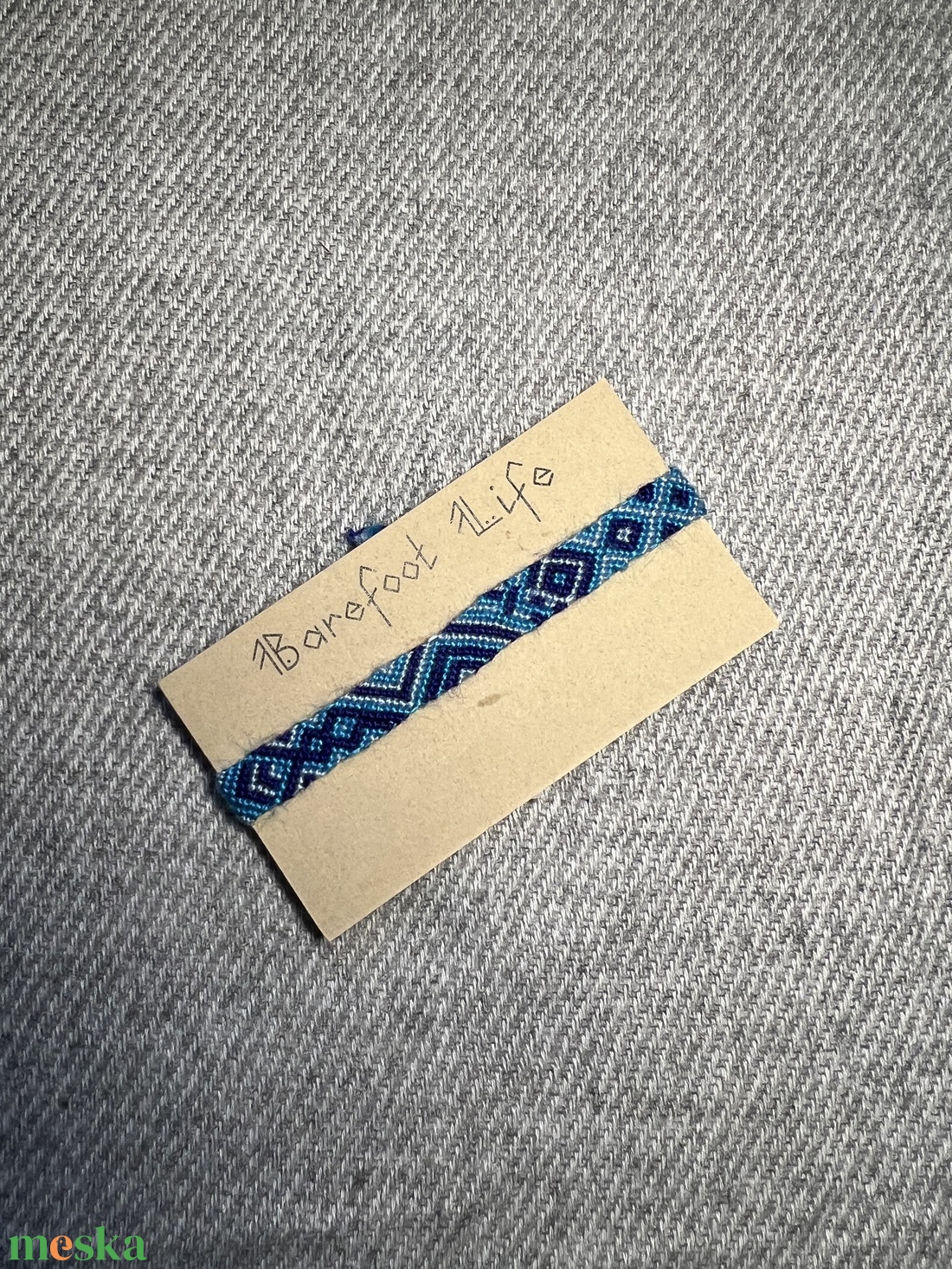 �Kék lagúna csomózott karkötő - ékszer - karkötő - fonott karkötő - Meska.hu