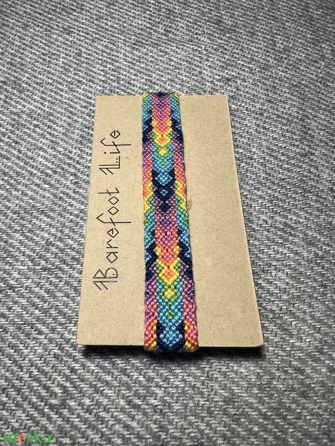 �Színező csomózott karkötő - ékszer - karkötő - fonott karkötő - Meska.hu