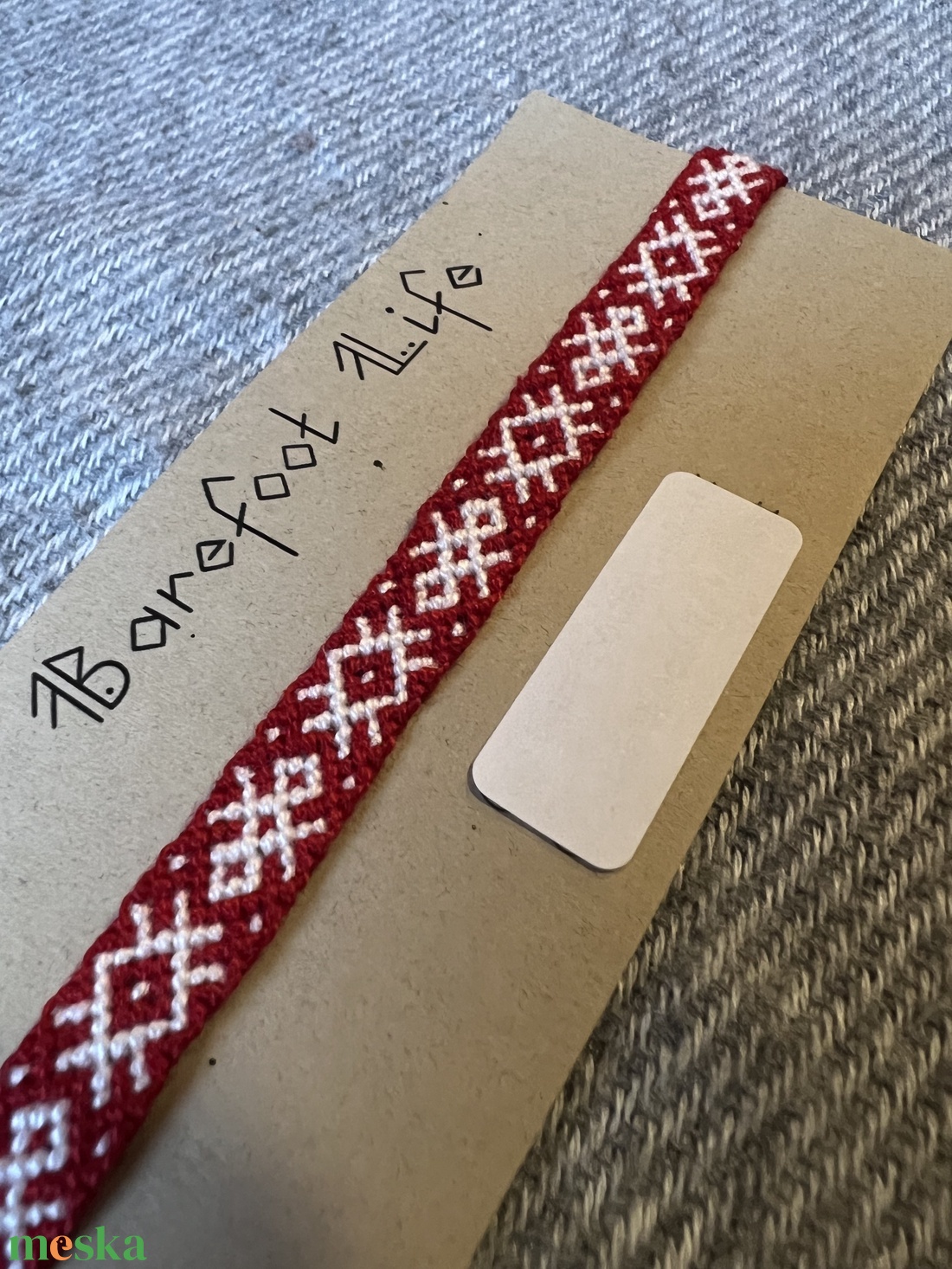 �Szikra csomózott bokalánc - ékszer - lábdísz és testékszer - bokalánc - Meska.hu