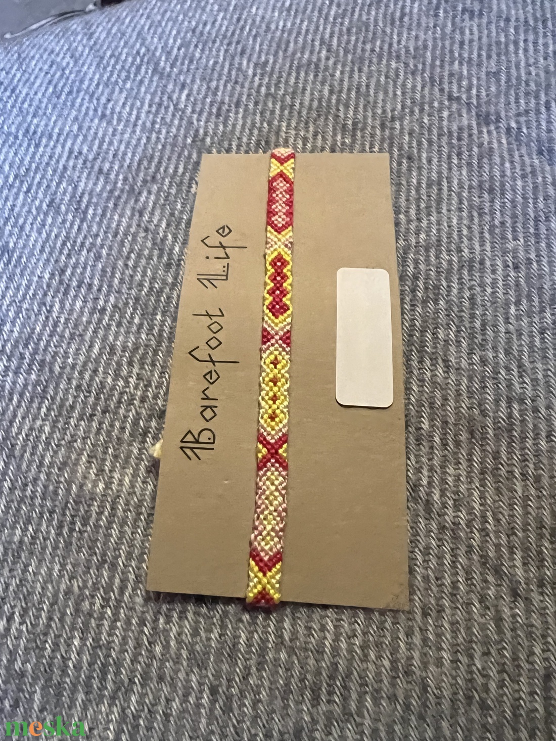 �Nyalóka csomózott bokalánc - ékszer - lábdísz és testékszer - bokalánc - Meska.hu