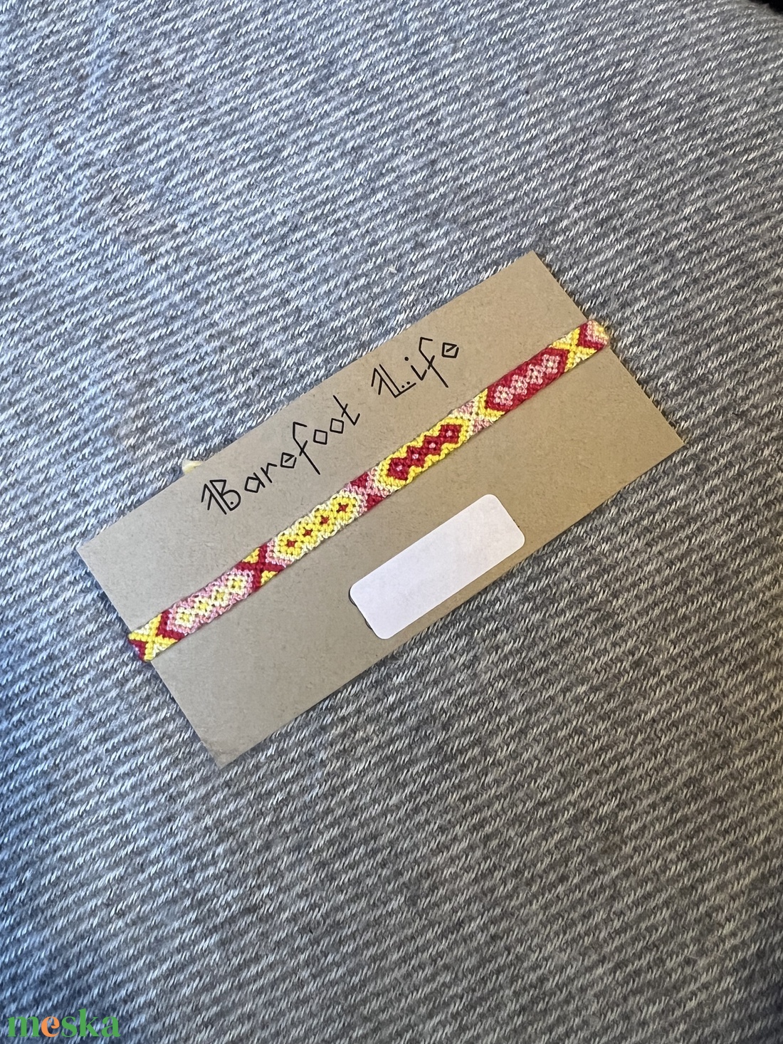 �Nyalóka csomózott bokalánc - ékszer - lábdísz és testékszer - bokalánc - Meska.hu