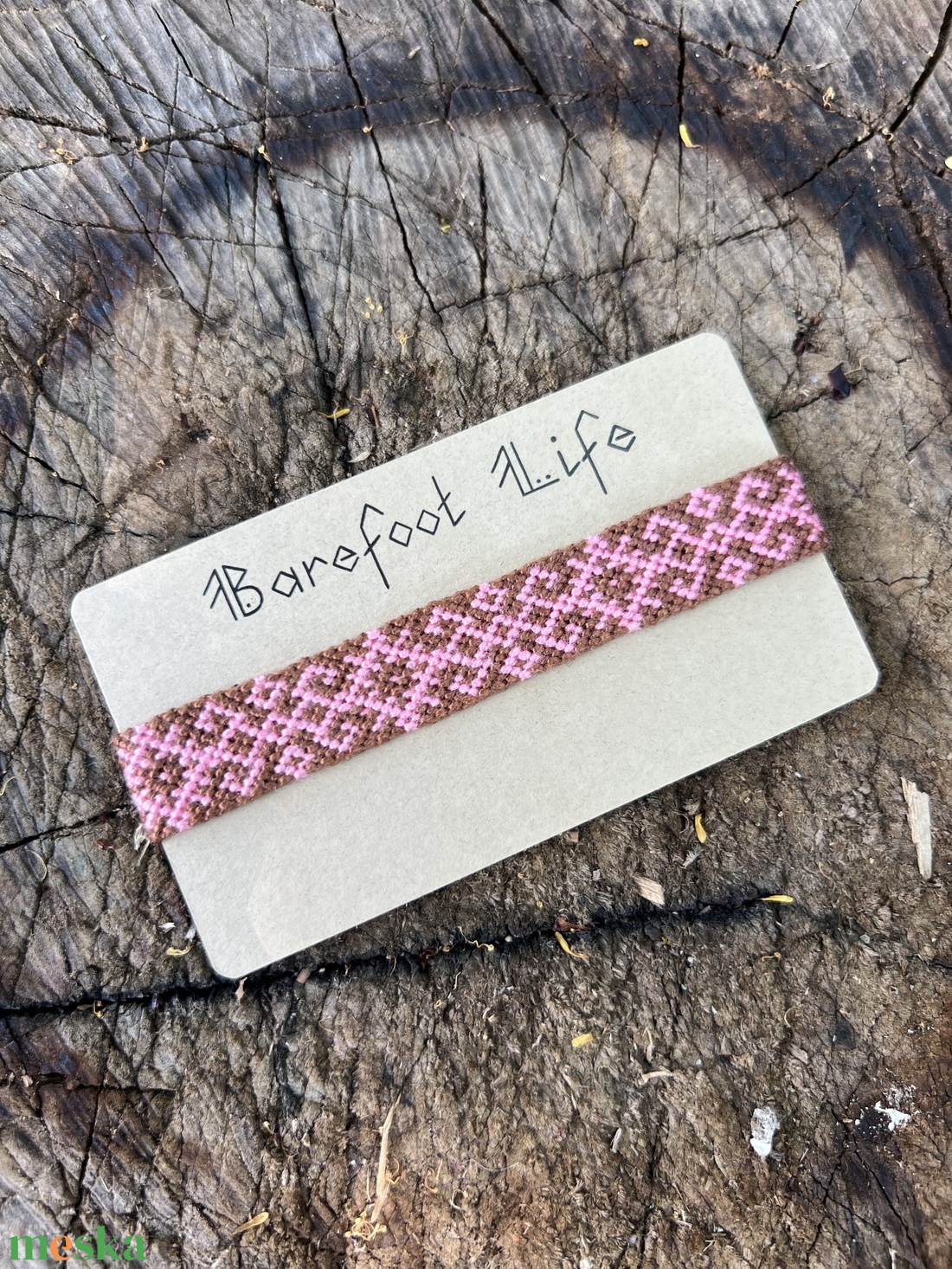 �Vintage rose csomózott karkötő - ékszer - karkötő - fonott karkötő - Meska.hu