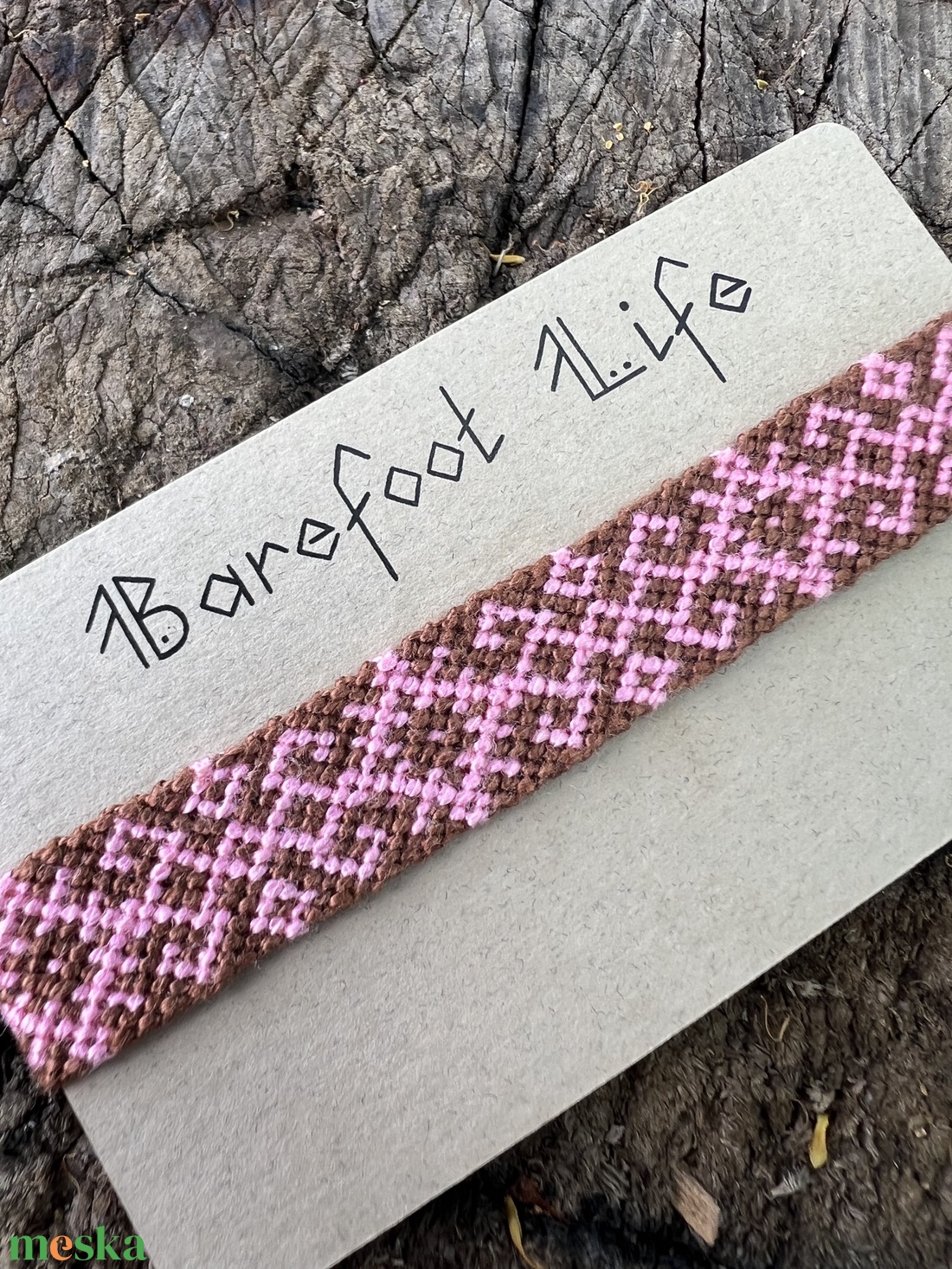�Vintage rose csomózott karkötő - ékszer - karkötő - fonott karkötő - Meska.hu