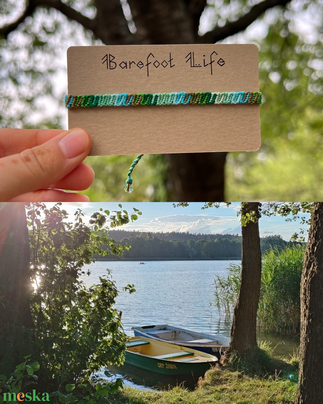 �Tópart csomózott karkötő - ékszer - karkötő - fonott karkötő - Meska.hu