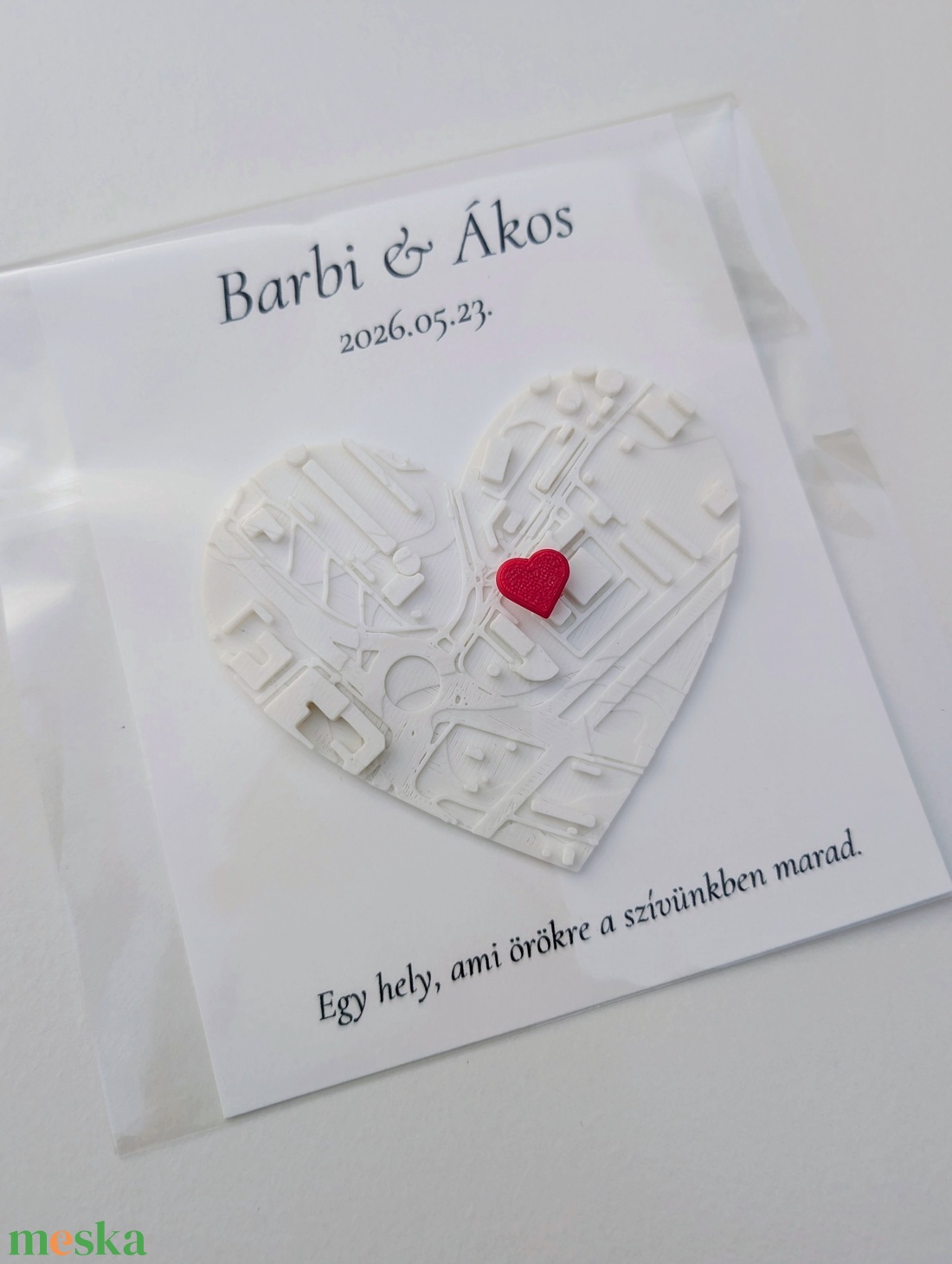 3D térkép köszönőajándék - esküvő - emlék & ajándék - köszönőajándék - Meska.hu