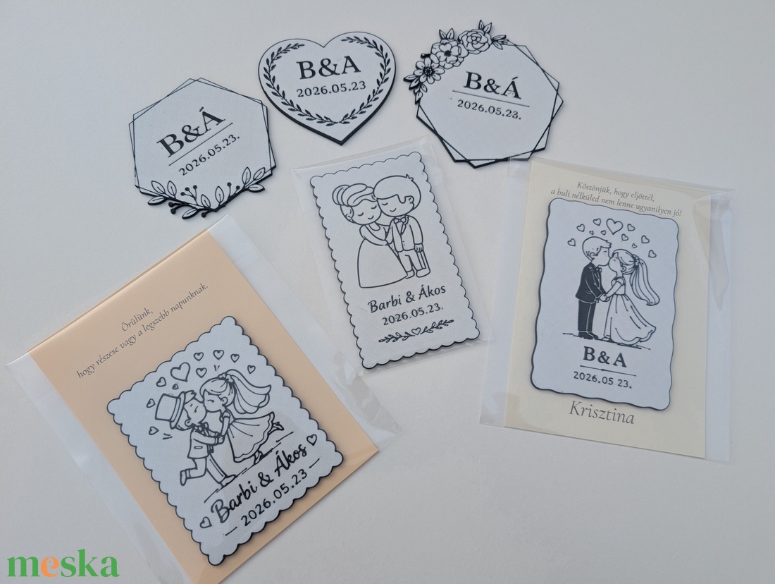 3D nyomtatott köszönőajándék - esküvő - emlék & ajándék - köszönőajándék - Meska.hu