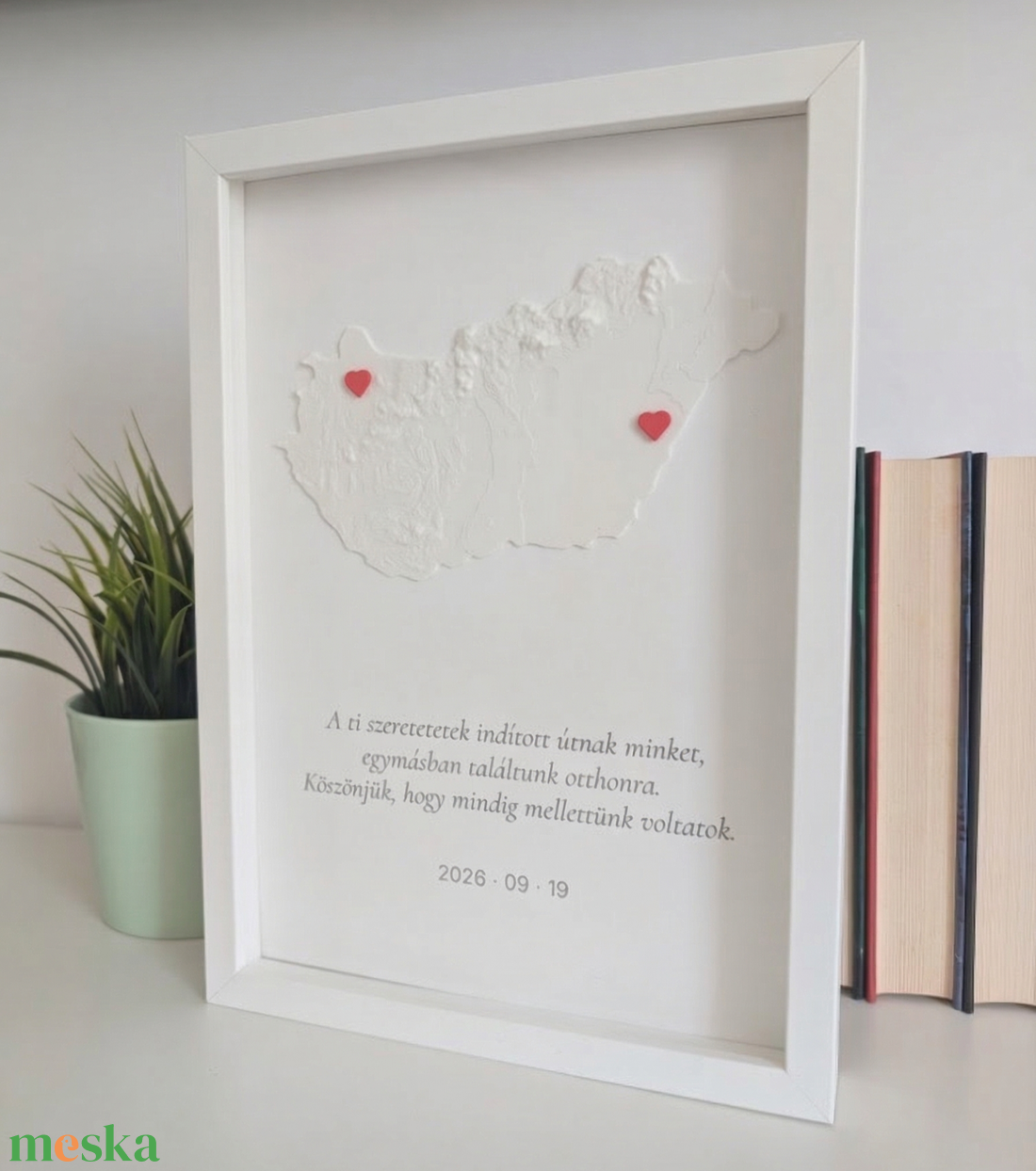 3D Magyarország térkép keretben - esküvő - emlék & ajándék - szülőköszöntő ajándék - Meska.hu