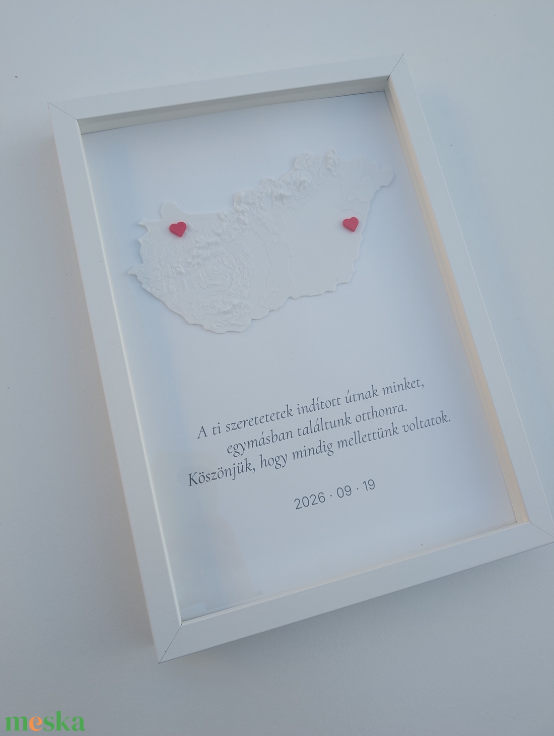 3D Magyarország térkép keretben - esküvő - emlék & ajándék - szülőköszöntő ajándék - Meska.hu