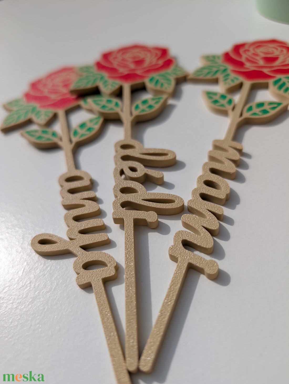 3D nyomtatott rózsa � névre szóló, örök virág - otthon & életmód - virágdekoráció - virágok - szálas virág - Meska.hu