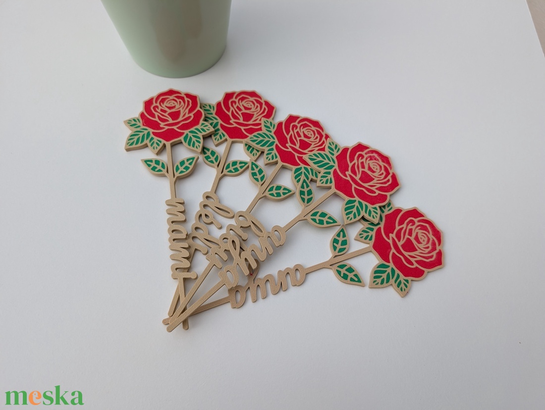 3D nyomtatott rózsa � névre szóló, örök virág - otthon & életmód - virágdekoráció - virágok - szálas virág - Meska.hu