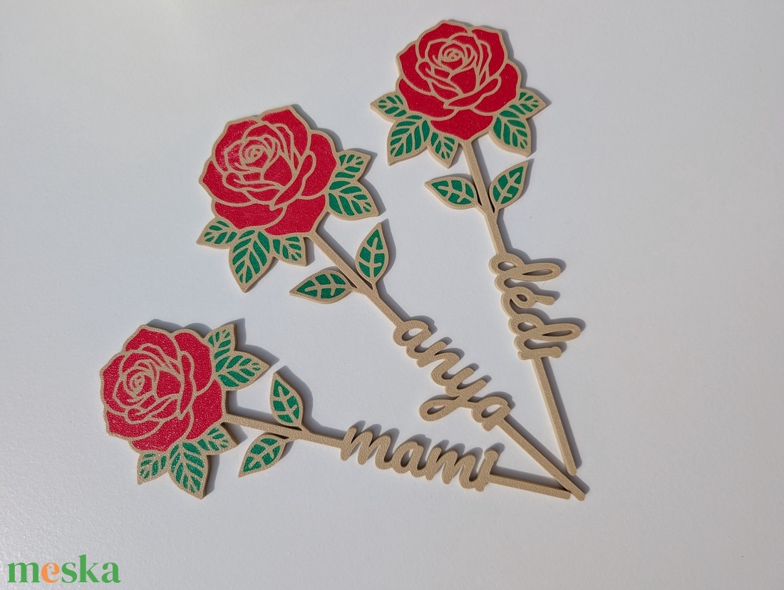 3D nyomtatott rózsa � névre szóló, örök virág - otthon & életmód - virágdekoráció - virágok - szálas virág - Meska.hu