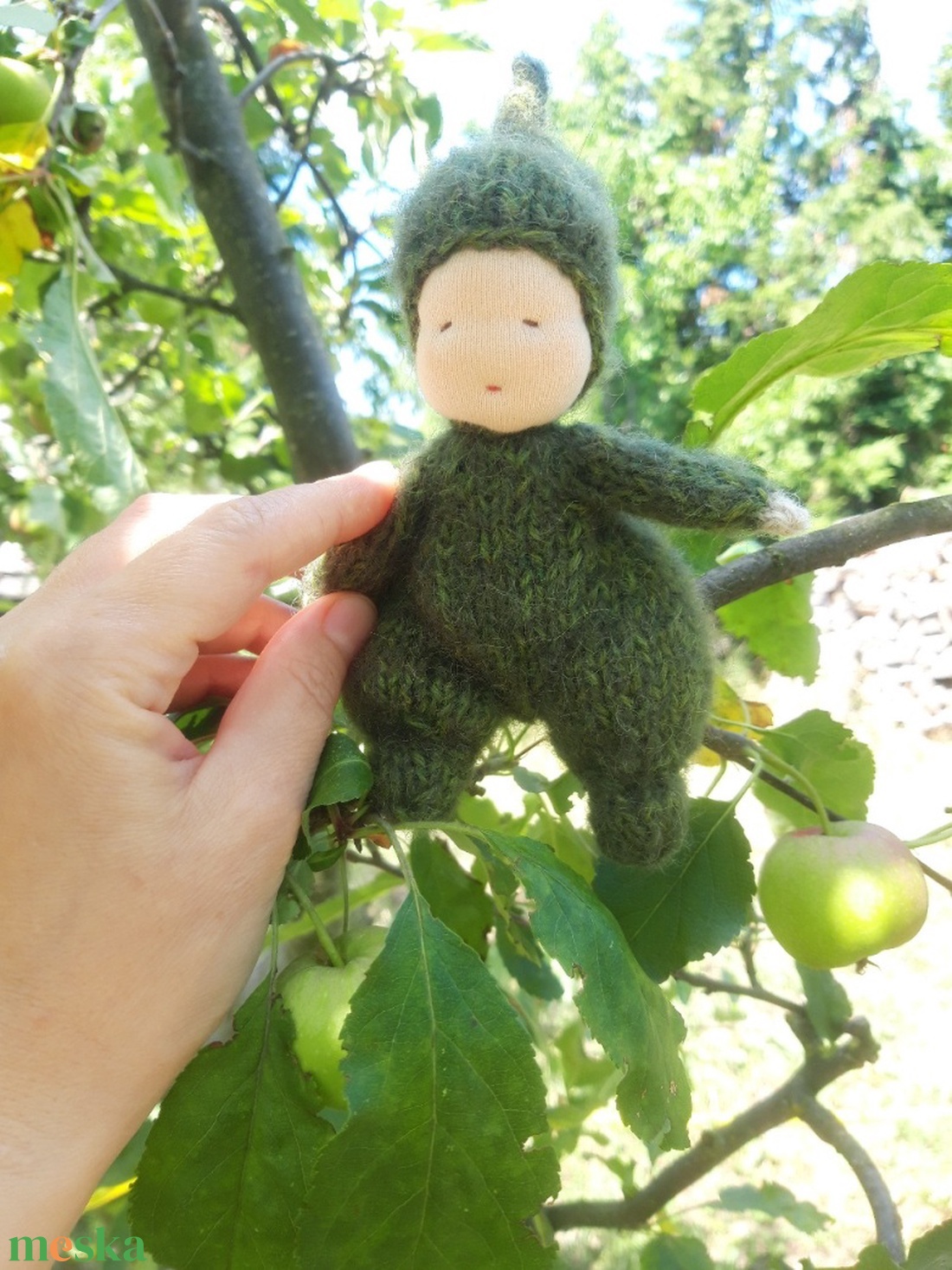 Kötött mini baba gyapjúból - játék & sport - készségfejlesztő és logikai játék - montessori szivárvány, waldorf játékok - Meska.hu Kötött mini baba gyapjúból - játék & sport - készségfejlesztő és logikai játék - montessori szivárvány, waldorf játékok - Meska.hu