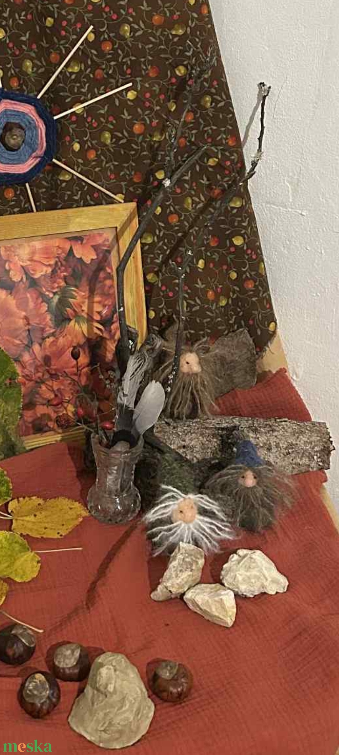 Gyapjú törpék évszakasztalra - játék & sport - készségfejlesztő és logikai játék - montessori szivárvány, waldorf játékok - Meska.hu