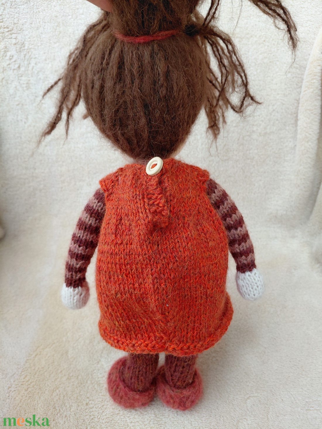 Kötött testű baba 32 cm - játék & sport - készségfejlesztő és logikai játék - montessori szivárvány, waldorf játékok - Meska.hu