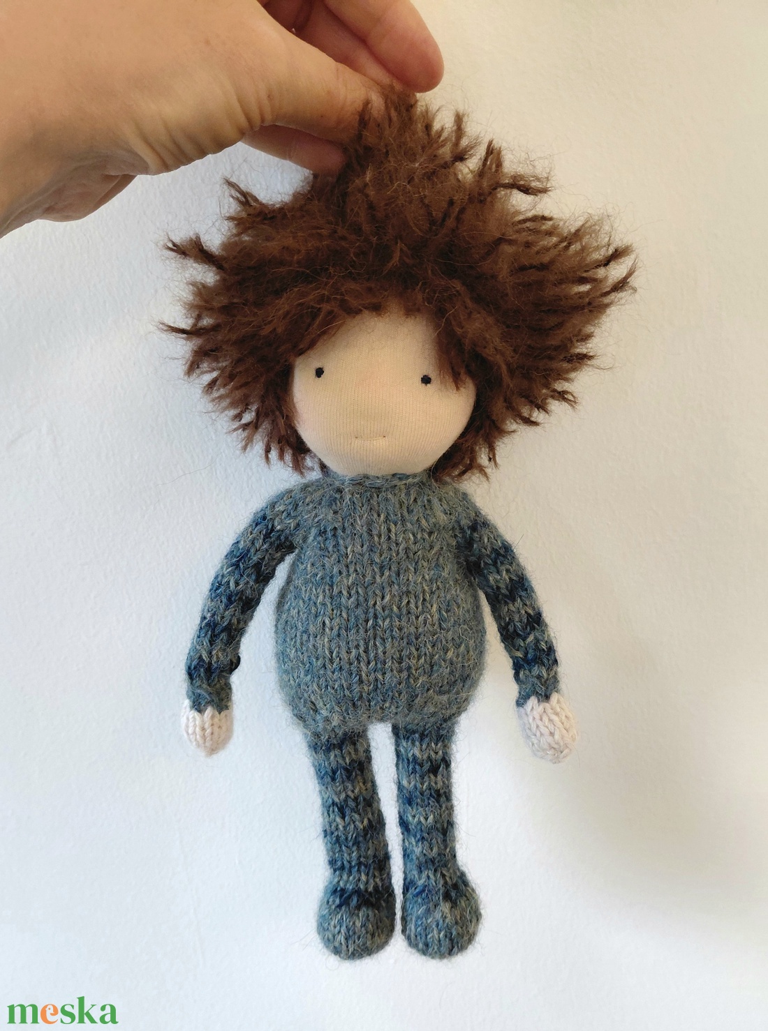Kötött testű erdei manó - baba - mama - baba játékok - waldorf játékok - Meska.hu