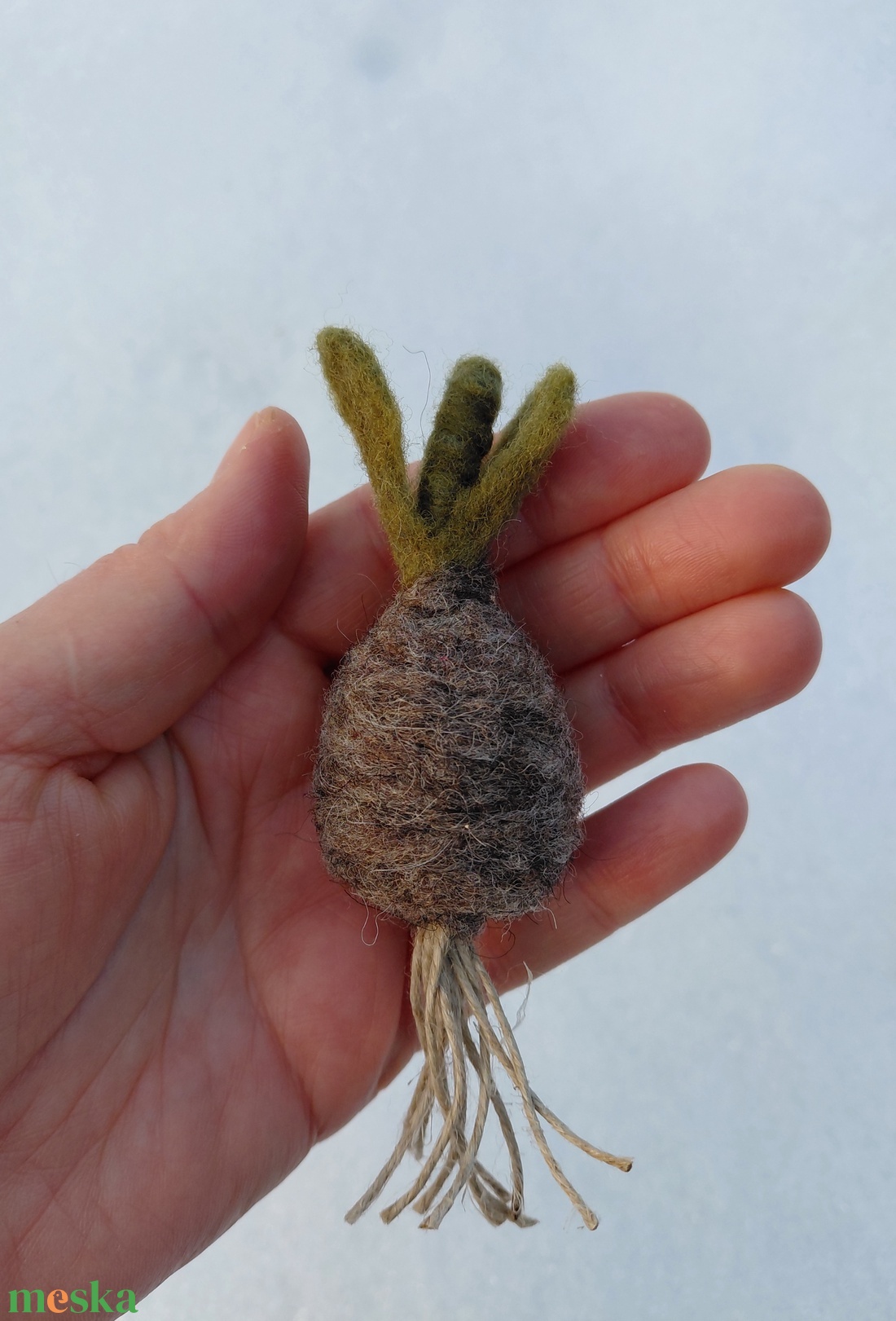 Nemez virághagyma - baba - mama - baba játékok - waldorf játékok - Meska.hu