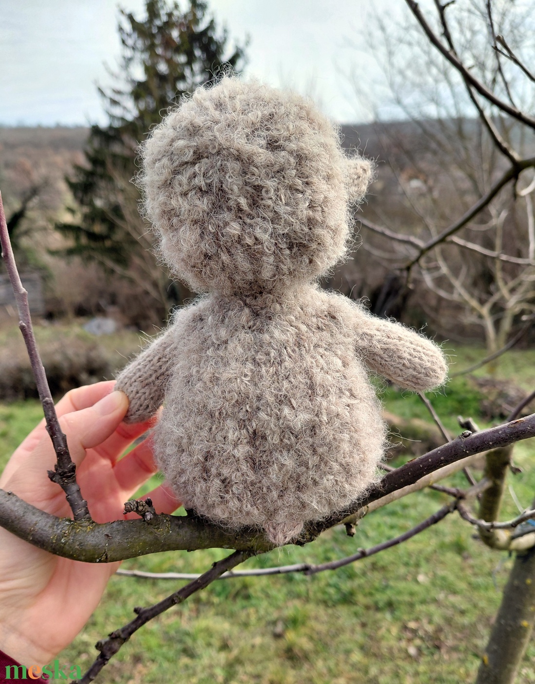 Kötött gyapjú bárány plüss - baba - mama - baba játékok - waldorf játékok - Meska.hu