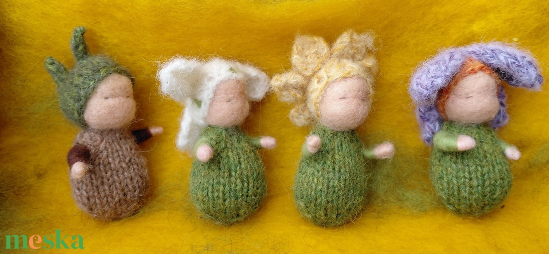 Gyapjú hóvirág-gyermek - baba - mama - baba játékok - waldorf játékok - Meska.hu