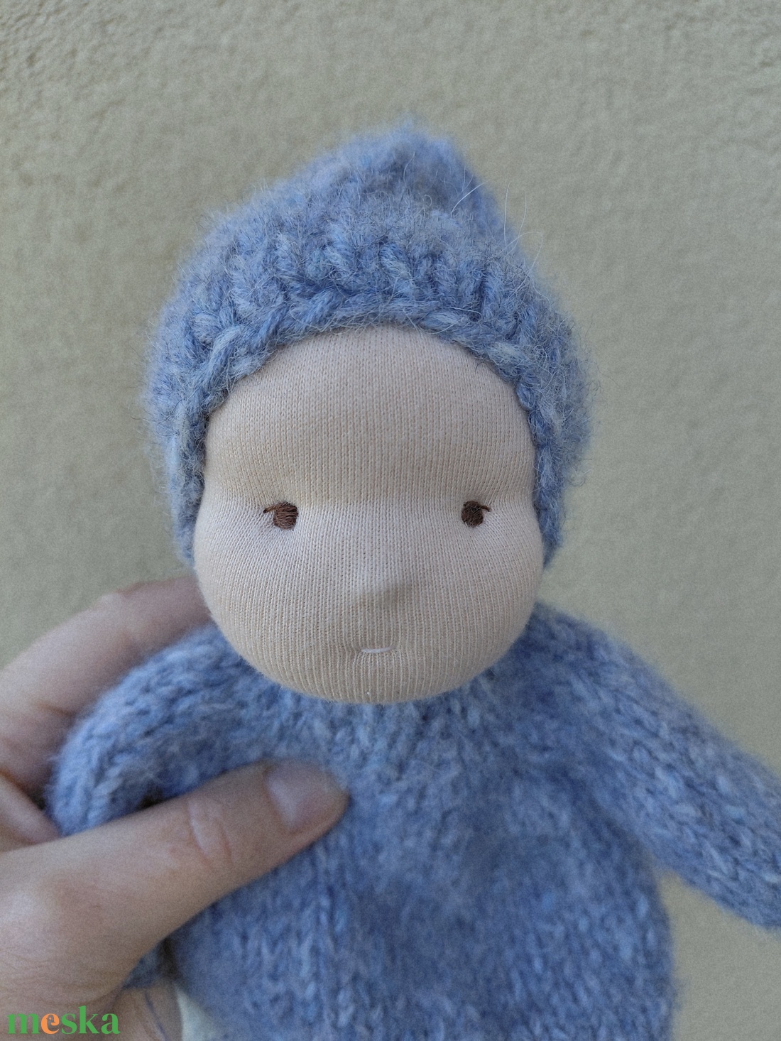 Kötött Waldorf szundi baba - baba - mama - baba játékok - waldorf játékok - Meska.hu