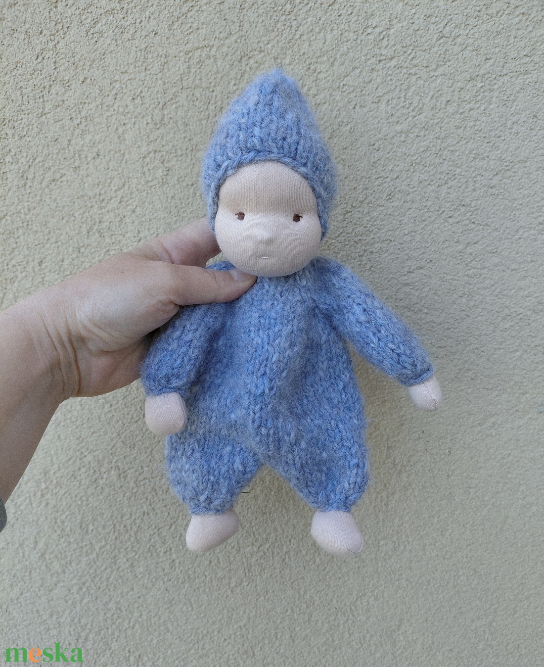 Kötött Waldorf szundi baba - baba - mama - baba játékok - waldorf játékok - Meska.hu