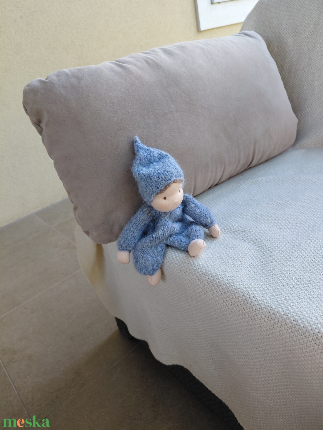 Kötött Waldorf szundi baba - baba - mama - baba játékok - waldorf játékok - Meska.hu