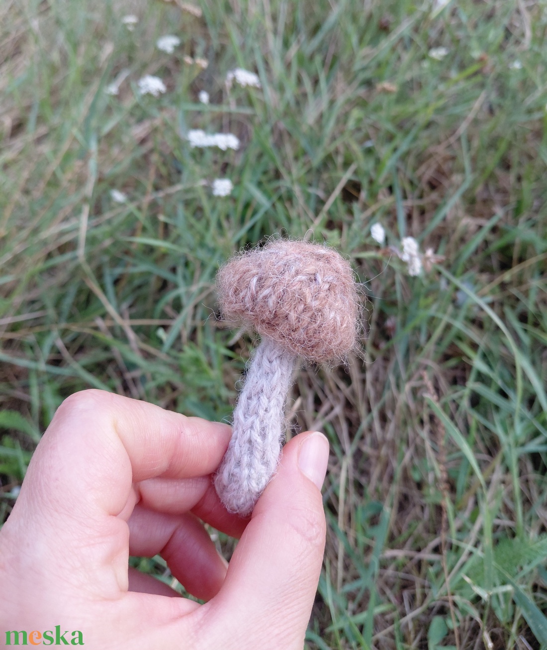 Kötött gyapjú gomba évszakasztalra - porhanyósgomba - baba - mama - baba játékok - waldorf játékok - Meska.hu