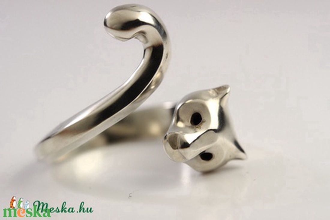 Puma ezüst gyűrű 925-ös sterling ezüstből! - ékszer - gyűrű - figurális gyűrű - Meska.hu