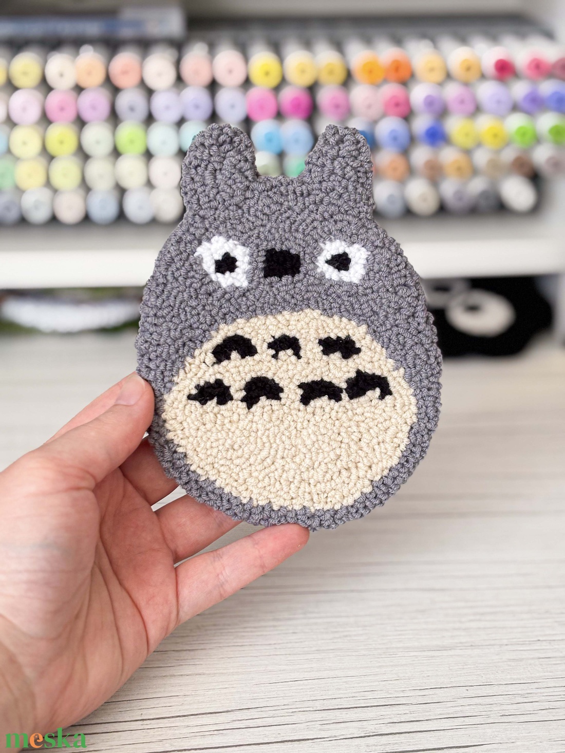 Totoro punch needle poháralátét - otthon & életmód - konyhafelszerelés, tálalás - tálalás - tányér- és poháralátét - Meska.hu Totoro punch needle poháralátét - otthon & életmód - konyhafelszerelés, tálalás - tálalás - tányér- és poháralátét - Meska.hu