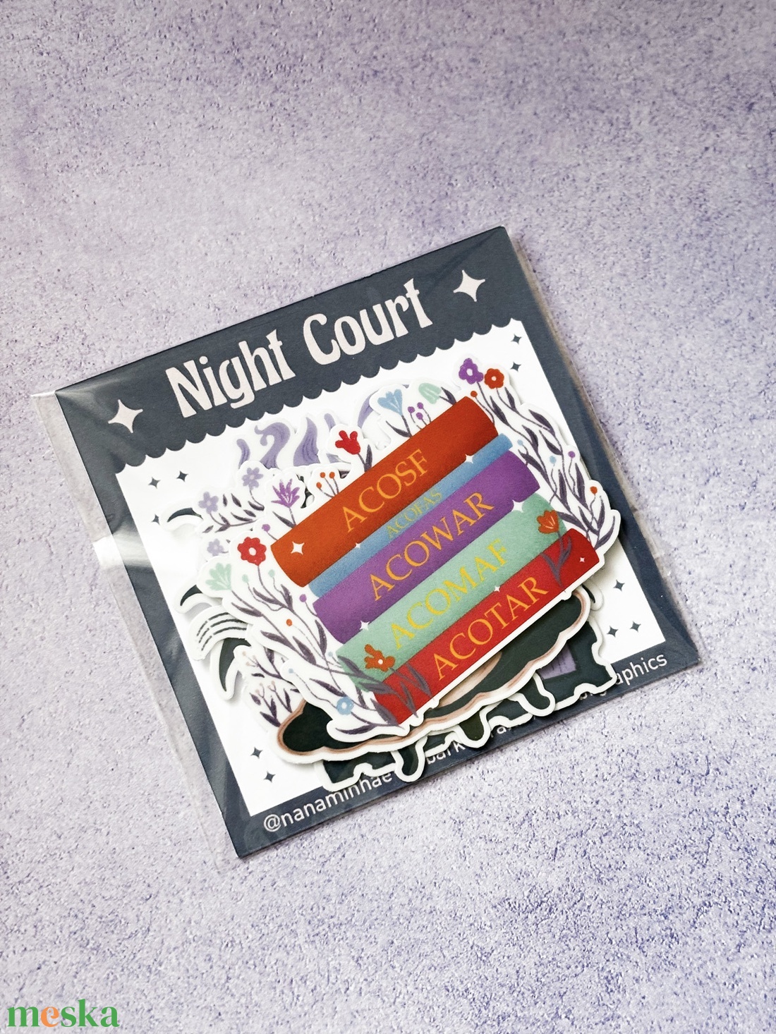 ACOTAR laminált matrica szett könyvmolyoknak - otthon & életmód - papír, írószer - matrica, matrica csomag - Meska.hu