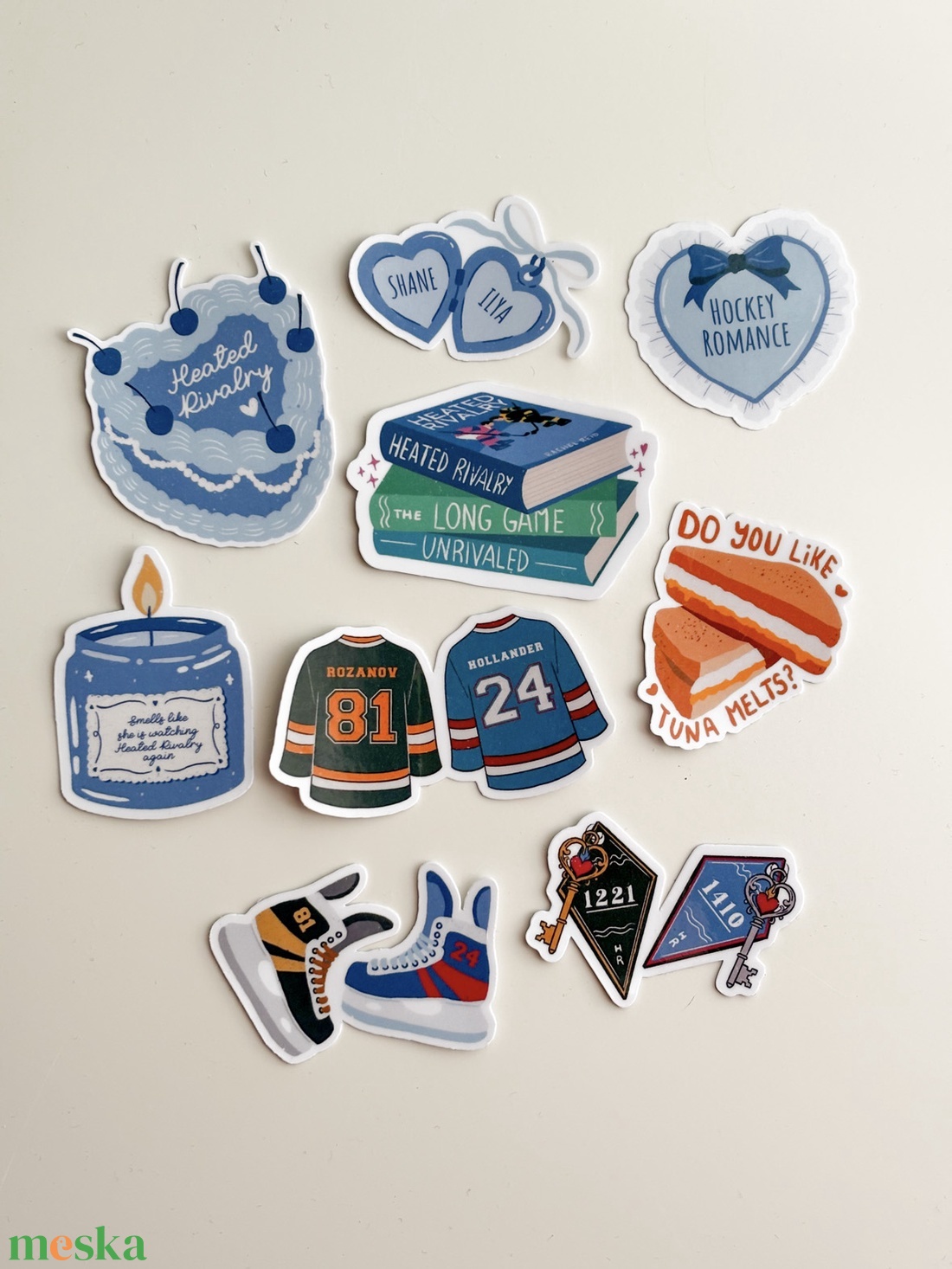 Heated Rivalry (Rozanov, Hollander) laminált matrica szett - otthon & életmód - papír, írószer - matrica, matrica csomag - Meska.hu