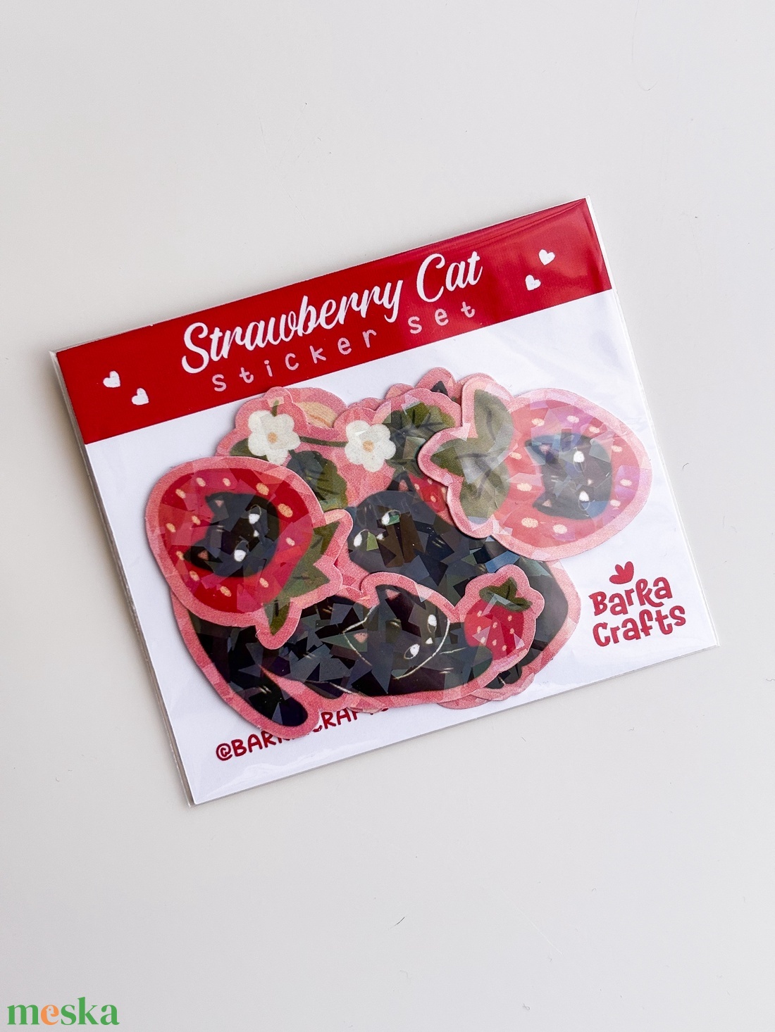 Epres cicák holografikus matrica szett - otthon & életmód - papír, írószer - matrica, matrica csomag - Meska.hu