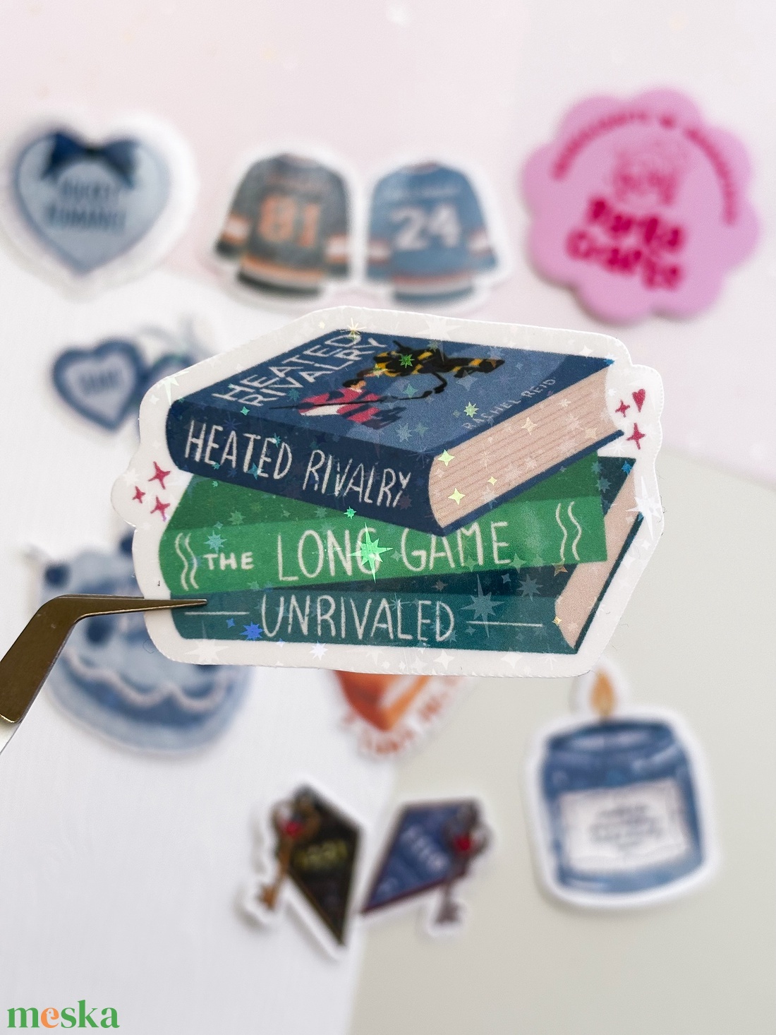 Heated Rivalry (Rozanov, Hollander) holografikus matrica szett - otthon & életmód - papír, írószer - matrica, matrica csomag - Meska.hu