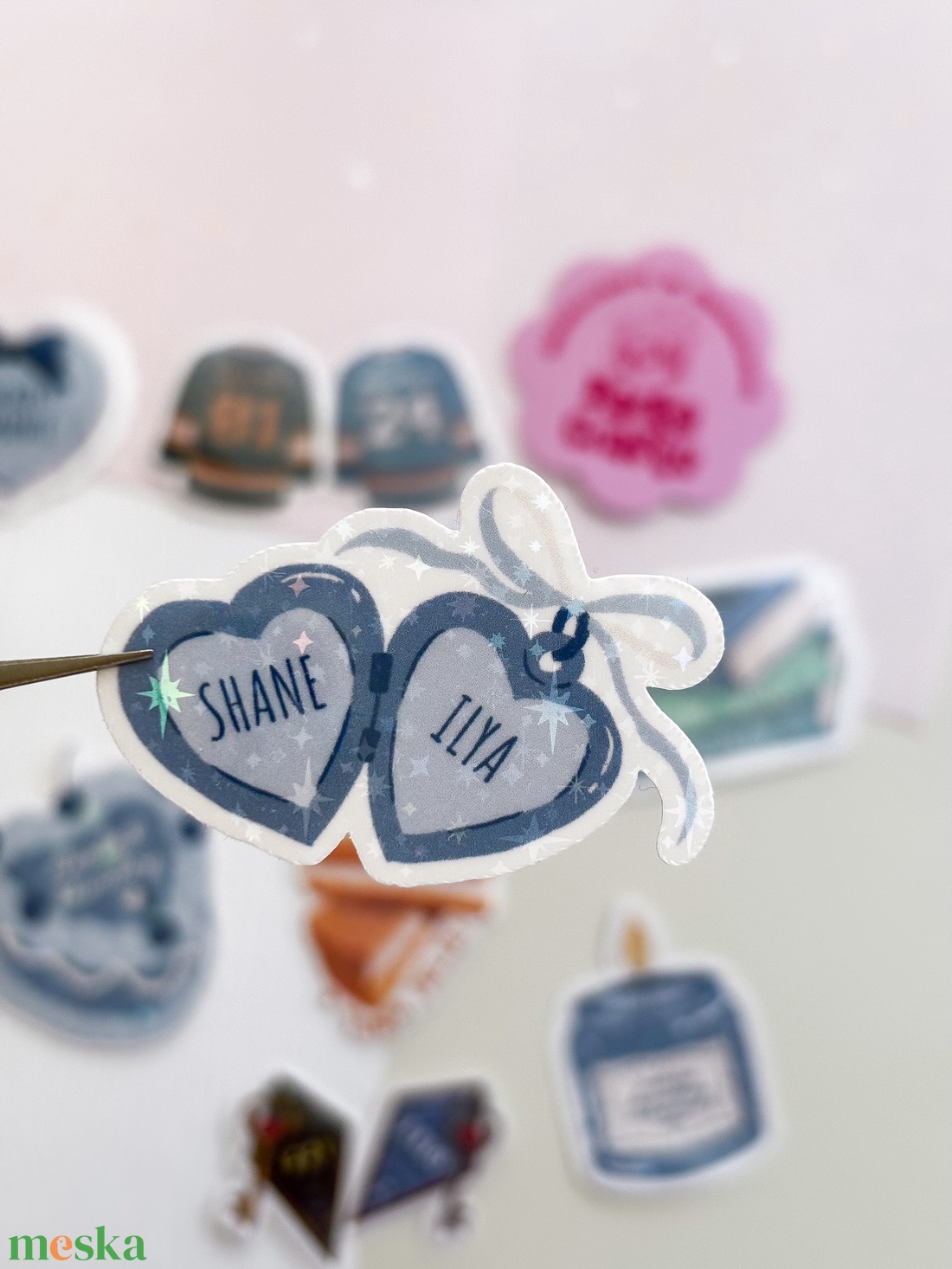 Heated Rivalry (Rozanov, Hollander) holografikus matrica szett - otthon & életmód - papír, írószer - matrica, matrica csomag - Meska.hu