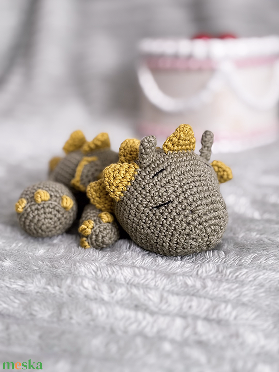Baba sárkány horgolt plüss amigurumi - játék & sport - plüssállat & játékfigura - plüss sárkány - Meska.hu