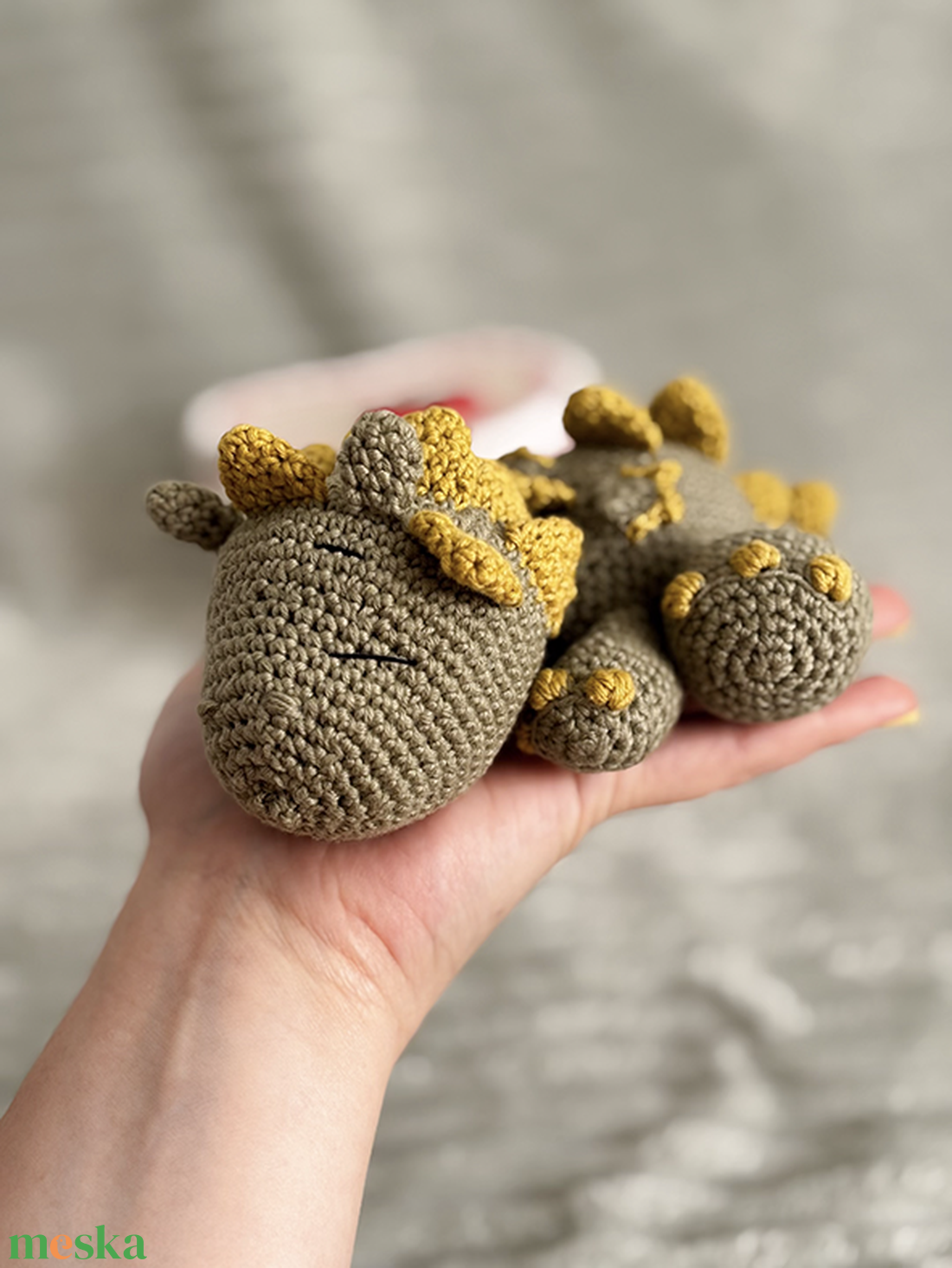 Baba sárkány horgolt plüss amigurumi - játék & sport - plüssállat & játékfigura - plüss sárkány - Meska.hu
