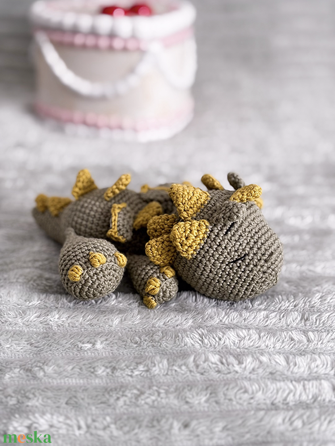 Baba sárkány horgolt plüss amigurumi - játék & sport - plüssállat & játékfigura - plüss sárkány - Meska.hu
