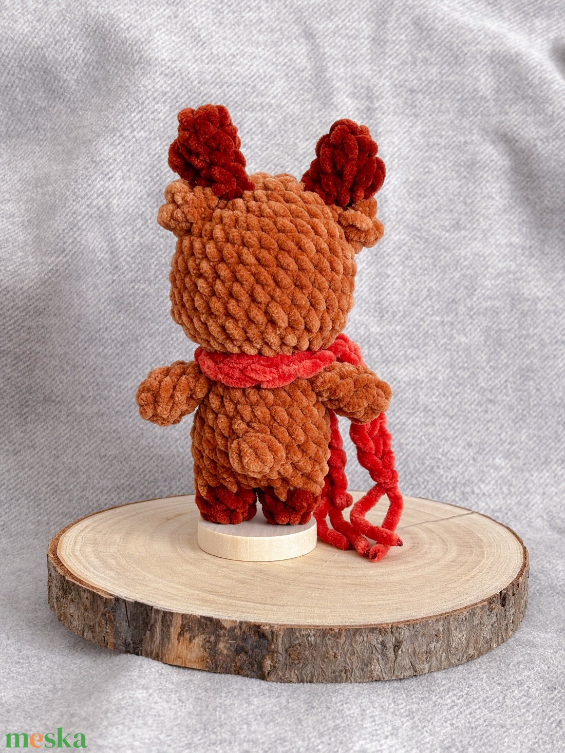 Karácsonyi rénszarvas horgolt plüss amigurumi - játék & sport - plüssállat & játékfigura - őzike, szarvas - Meska.hu