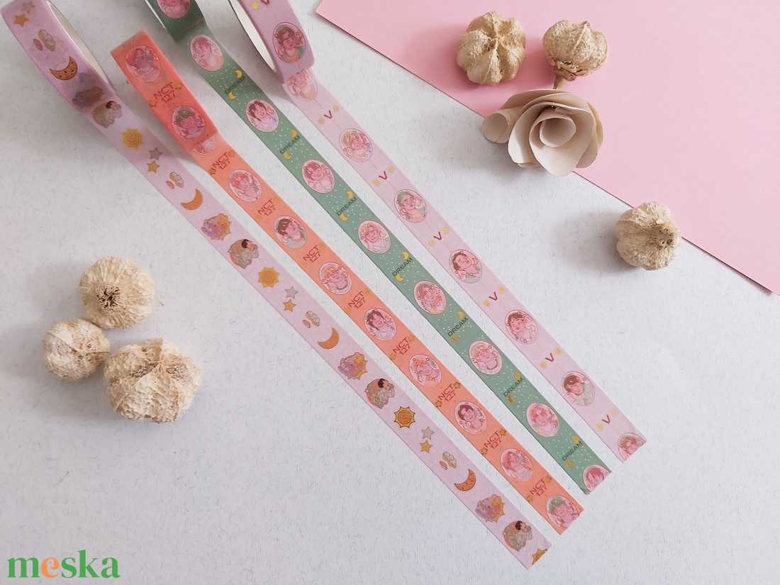 Kpop NCT és WayV washi tape szett - otthon & életmód - dekoráció - asztal és polc dekoráció - díszdoboz - Meska.hu