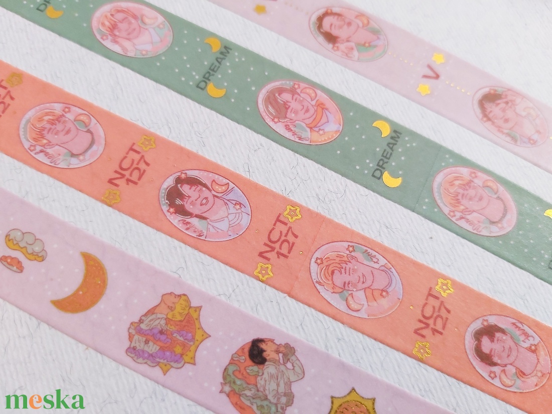 Kpop NCT és WayV washi tape szett - otthon & életmód - dekoráció - asztal és polc dekoráció - díszdoboz - Meska.hu