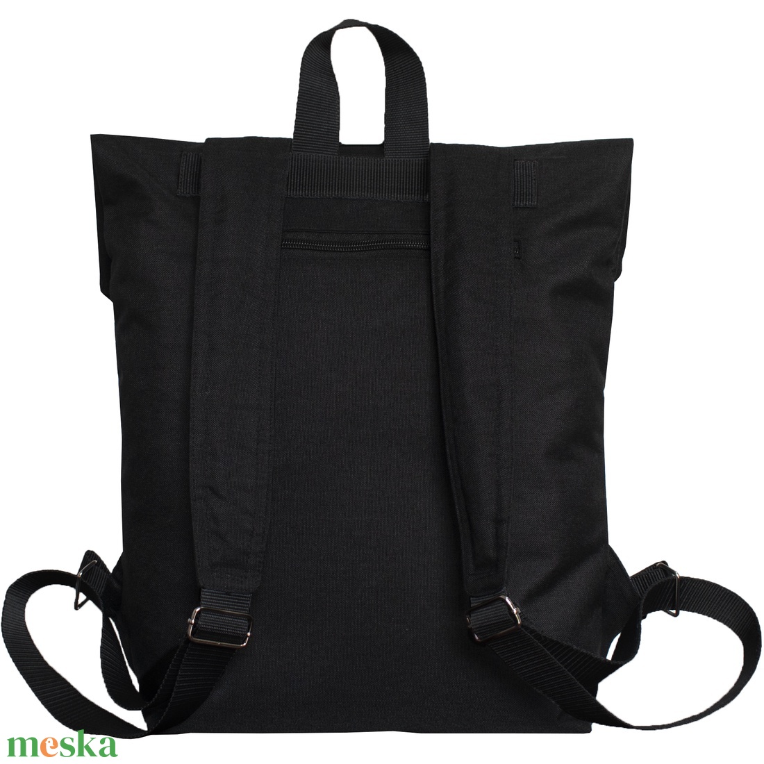BASIC víz- és kopásálló szürke és fekete roll top hátizsák - táska & tok - hátizsák - hátizsák - Meska.hu