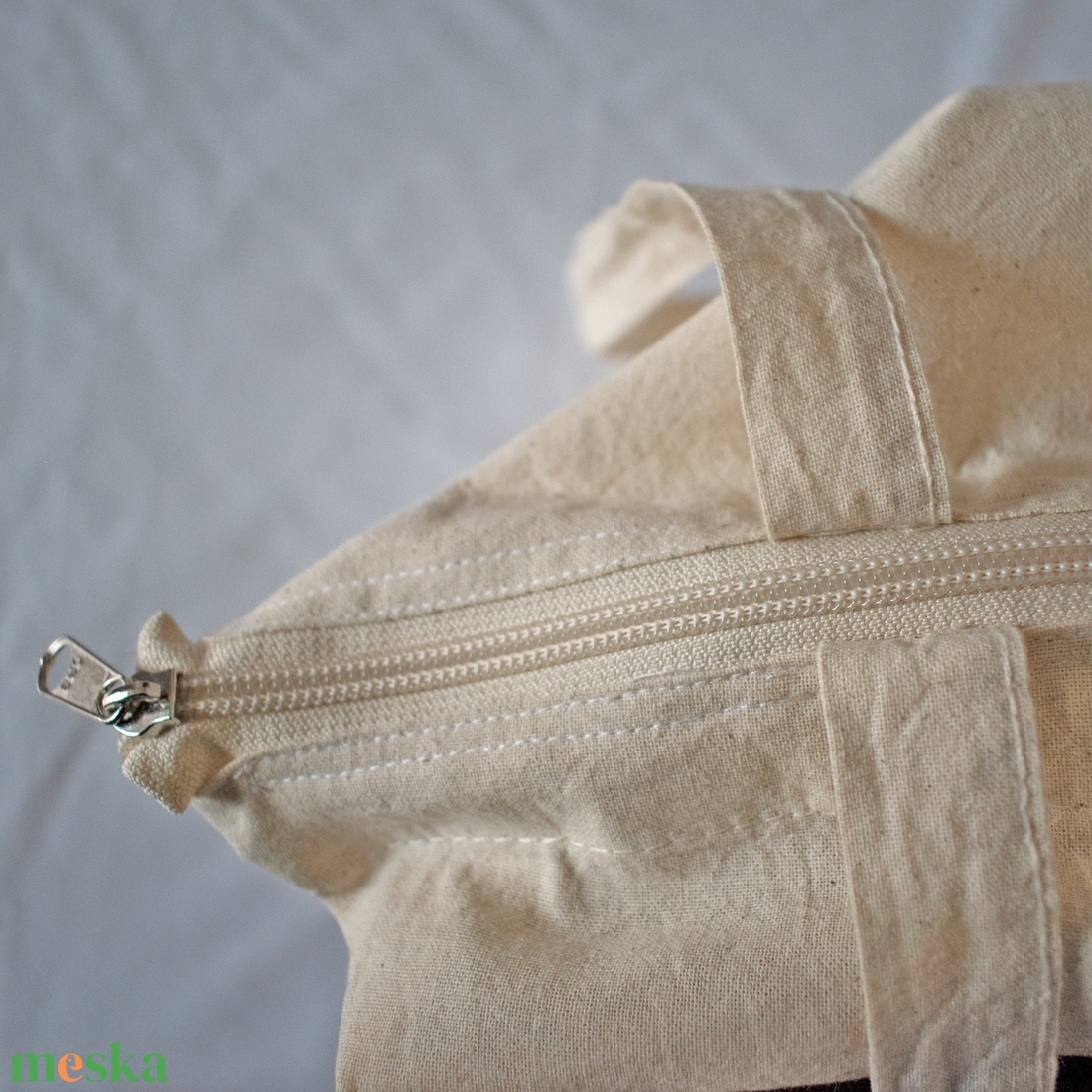 Lángos Raccoon vászontáska - mosómedve mintás tote bag - táska & tok - bevásárlás & shopper táska - shopper, textiltáska, szatyor - Meska.hu